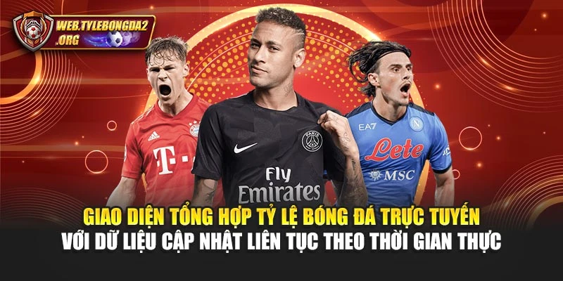 Giao diện tổng hợp tỷ lệ bóng đá trực tuyến với dữ liệu cập nhật liên tục theo thời gian thực